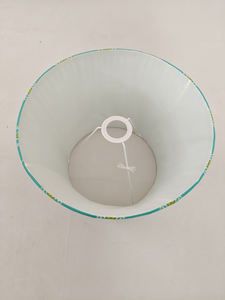 Abat-jour plissé fait à la main avec un élégant motif de bohème bleu sarcelle et vert Accent de décoration unique pour la chambre à coucher, le salon - Product Image 2