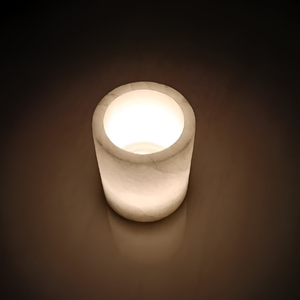 Soporte de vela de Navidad con forma personalizada de piedra de alabastro moderna, envío rápido, fábrica india, venta al por mayor, decoración festiva de tamaño personalizado - Product Image 3