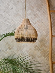 โคมไฟหวายติดเพดานสไตล์โมเดิร์นเป็นมิตรต่อสิ่งแวดล้อมสำหรับตกแต่งบ้านหรูหราห้องนั่งเล่นเวียดนาม - Product Image 5