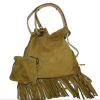 Moroccansoul Hakiki Süet Vintage Tote Çanta Dayanıklı Her Mevsim Kullanılabilir
