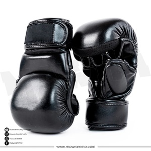 Gants d'entraînement MMA en cuir PU de haute qualité, faits à la main, logo personnalisé, poignées imperméables UFC pour la boxe et les arts martiaux - Product Image 2