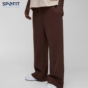 Pantalons de jogging décontractés à jambes larges en coton éponge de style 2025, taille plus, Cordura, pour hommes, en provenance du Pakistan - Product Image 1