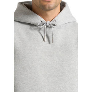 Sudadera con Capucha Gris Claro para Hombre, Felpa Gruesa, Corte Regular, Estilo Urbano Minimalista para Fabricación de Ropa al por Mayor OEM - Product Image 4