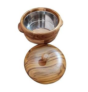 Maison Hôtel Restaurant Roti et Chapati Boîte de stockage en bois avec couvercle en laiton Boîte Chapati en bois poli durable - Product Image 3