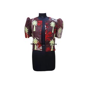 Tops tipo túnica de manga corta abullonada de algodón con estilo suave para un ajuste cómodo Tops de cuello redondo para estilos atemporales para uso diario - Product Image 5