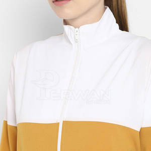 Survêtement d'hiver en coton pour femmes de qualité supérieure motif solide deux pièces avec manches longues col montant ensemble de Style décontracté - Product Image 5