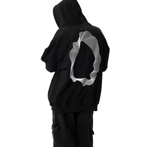 Sweat à capuche oversize vintage épais pour homme, 500 g/m², en polaire respirante, avec poche unie, tailles XS à 6XL, hiver - Product Image 1