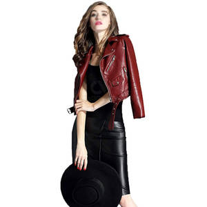 Nueva chaqueta de cuero de moda para mujer 100% cuero genuino tejido transpirable precio al por mayor - Product Image 3