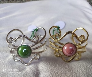 Pulseras con patrón de martillo de Latón chapado en oro para mujer, regalo de joyería exagerada, brazaletes anchos, accesorio de moda - Product Image 2