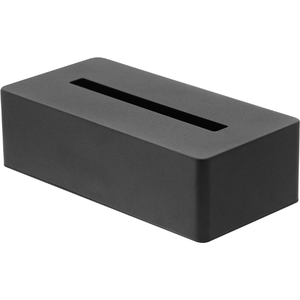 Boîte à mouchoirs support couverture métal conteneur étui pour cuisine salle de bain ou chambre acier taille unique noir - Product Image 1