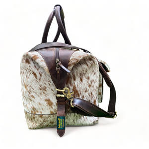 กระเป๋าดัฟเฟิลหนังวัวแท้สำหรับเดินทาง, กระเป๋าหนังวัวธรรมชาติขนาดใหญ่สามารถถอดออกได้ - Product Image 4