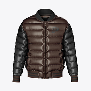 Doudoune oversize solide de haute qualité vestes imperméables matelassées chaudes d'hiver - Product Image 2