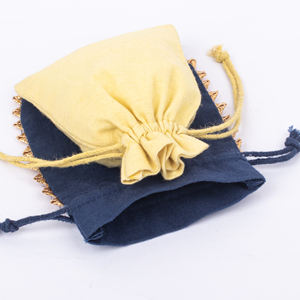 Handmade Indian Cotton Drawstring Bracelet Storage Pouch Customizable Logo Design <b>Jewelry</b> <b>Container</b> Wholesale Gift Favor Bag - Product Image 4