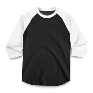 T-shirts à manches 3/4 avec logo personnalisé pour femmes adultes Maillot de sport d'équipe uni T-shirt raglan décontracté et uni - Product Image 5