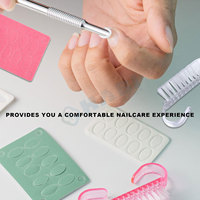 Pousse-cuticules personnalisé à double extrémité en plastique, ensemble de prétraitement et de retrait des cuticules, outils de manucure et de beauté, vente en gros