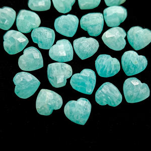 พลอยอมาโซไนต์ธรรมชาติแกะสลักด้วยมือรูปหัวใจอัญมณีสำหรับทำเครื่องประดับขนาด8มม. AAA Amazonite - Product Image 2