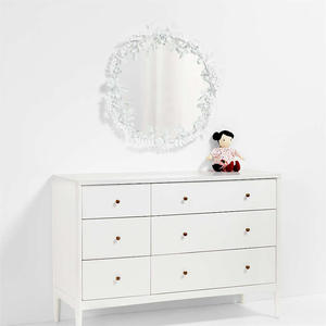 Customizable Wall <b>Mirror</b> With Flowers at the Frame With Customized Frame Color and Size for Home Decoration Hotels - Product Image 3