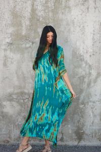 New Arrival Handmade Tie Dye <b>Kaftan</b> Hippie Bohemian <b>Kaftan</b> for Women Long Maxi Dress Tie Dye <b>Summer</b> Dresses - Product Image 2