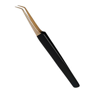 Pinzas de extensión de pestañas de acero inoxidable de alta calidad Pinzas de salón para extensión de pestañas Logotipo personalizado - Product Image 5