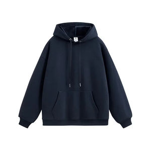 Sweat à capuche surdimensionné pour hommes de haute qualité sweat-shirt d'hiver en molleton de coton imprimé bouffant personnalisé - Product Image 3