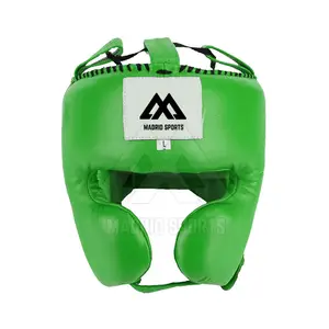 Boxing Head Guard Helm Gesichts schutz Echtes Leder für Männer Mma Boxing Head Guard Voll geschützt für Männer