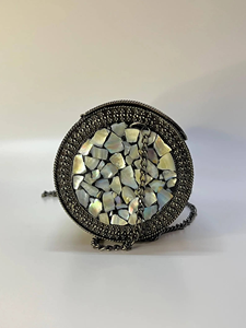 Bolso de mano de metal artesanal indio, bolso de mano de mosaico, bolso de fiesta, bolsos de mano multicolores para mujer de Luxury Crafts - Product Image 3