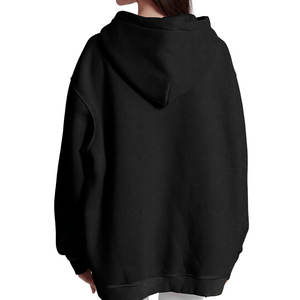 Couleur unie séchage rapide lavage à l'acide sweat à capuche femmes décontracté Streetwear goutte épaule chiffres respirant écologique sweats à capuche tricotés - Product Image 6