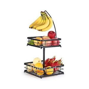 Good Design 2 Tier Fruits <b>Storage</b> <b>Basket</b> Exclusive Quality Black Color <b>Vegetables</b> <b>Baskets</b> At Lowest Price - Product Image 5