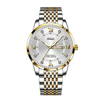 Nouvelle montre à quartz pour homme, chronographe sport décontracté, bracelet en acier inoxydable, cristal, grand cadran de 41 mm, aiguilles lumineuses