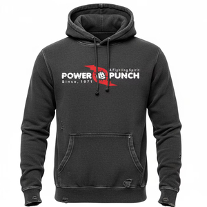 เสื้อฮู้ดดี้โอเวอร์ไซส์แบบซิป ผ้าฟลีซคอตตอน 100% ความยาวปกติ ไซส์ XL สไตล์ดิสเทรส สำหรับฤดูหนาว ป้องกันแสงแดด - Product Image 6