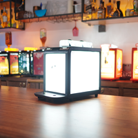 Refroidisseur à vin HJC OEM personnalisé à 2 bouteilles avec lumière LED, 100W, qualité commerciale, en acier inoxydable, pour comptoirs de bars et hôtels