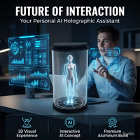 Armoire de projection holographique, guide interactif numérique IA, affichage publicitaire de navigation, terminal intelligent