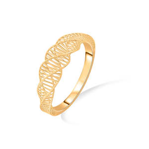 แหวนตราประทับแบบเปิดทำจากสแตนเลสสตีลชุบทองคำสีกุหลาบสไตล์วินเทจ - Product Image 4