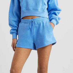 <b>Women's</b> <b>Shorts</b> Drawstring Closure 100% Cotton Mid Customized Logo Printing-OEM Service High Street Wear Pockets - Product Image 4