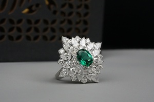 Anillo de diamante cultivado en laboratorio de lujo de 1.00ct corte ovalado VS1 claridad E F Color IGI SGL certificado Oro rosa oro plata joyería proveedor - Product Image 4