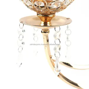 Bougeoir au design creux moderne Décoration décorative en métal pour éclairage de mariage et d'événement avec plateau à bougies coloré - Product Image 2