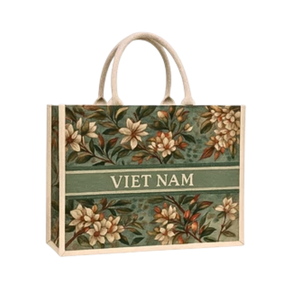 ถุงผ้าปอกระเจาที่ทนทานของผู้ผลิตกระเป๋าโท้ทปรับแต่งสีได้ขนาดกลางราคาดีสำหรับหลายอุตสาหกรรมทุกวันสำหรับชายหาดเวียดนาม - Product Image 1