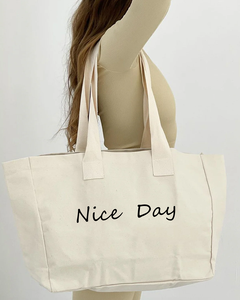 Bolso de lona de estilo de vida reutilizable, bolso de compras orgánico con logotipo personalizado, bolso de compras de lona de algodón, bolso de mano de gimnasio de gran tamaño - Product Image 5