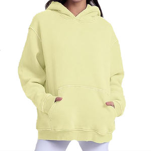 2024 Logo personnalisé haute qualité séchage rapide respirant sweat à capuche pantalons de survêtement pour hommes femmes jaune grande taille durable pull hiver - Product Image 4