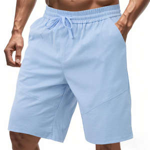 Pantalones Cortos Deportivos de Verano para Hombre, Estilo Americano, Holgados, Delgados, de Color Sólido, Cintura Elástica, Secado Rápido, Transpirables, de Punto - Product Image 3