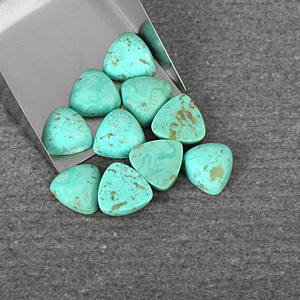 Cabujones sueltos naturales hechos a mano de turquesa de Arizona, piedras preciosas cortadas, forma de triángulo de tamaño personalizado para accesorios de fabricación de joyas - Product Image 5