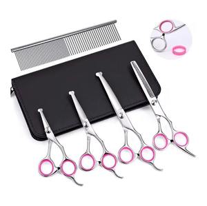 Ensemble de ciseaux de toilettage pour animaux de compagnie en acier inoxydable, outils de coupe professionnels pour chiens, chats, fourrure, salon, maison - Product Image 4