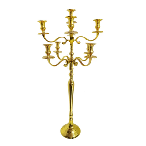 เชิงเทียนโลหะ9แขนที่สง่างาม, เชิงเทียนสำหรับเทศกาลคริสต์มาสเทศกาลอีสเตอร์งานเฉลิมฉลองเทศกาลอีสเตอร์ที่มีโคมไฟและขวดเทียนตกแต่ง - Product Image 1