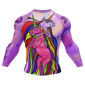 Custom MMA <b>Rashguard</b> BJJ Compression Shirt Grappling Top Quick Dry No Gi Training Uniform Men <b>Women</b> Fight Wear Wholesale Gear - Product Image 6