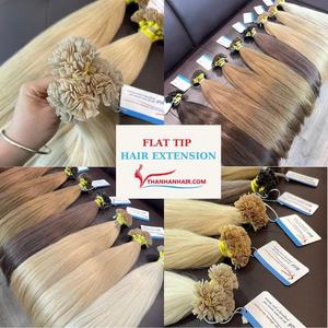 Precio de fábrica 100% Color Rubio Punta plana recta Extensiones de cabello humano La mejor calidad Sin desprendimiento o enredos Gran stock - Product Image 2