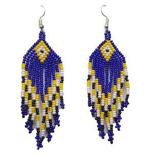 Pendientes colgantes con cuentas de ganchillo Multicolor hechos a mano 2025, joyería de moda para mujer, forma de flor bonita PERLA para boda Ortodoxa - Product Image 4