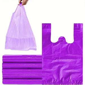 Bolsa de plástico púrpura para camisetas de HDPE/LDPE, perfecta para supermercados, tiendas de conveniencia, fruterías - Product Image 6