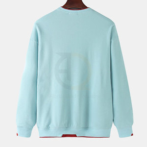 Sweatshirts coupe-vent en coton pour hommes avec logo personnalisé Streetwear à motif solide pour l'hiver Techniques de teinture unie - Product Image 2