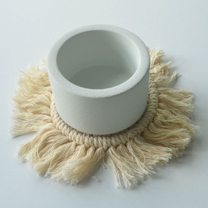 Tarro vacío de cemento redondo personalizado para vela de bendición de oración 8oz 10oz tarro de vela de bendición de oración con varios colores - Product Image 2