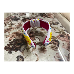 Designer Indian Handmade Chic Turban Hairbands Ladies Top Selling Winter Party Accessory <b>Fabric</b> Handmade Hairband Accessories - Product Image 4